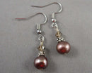 Natural Pearl Gemstone Earrings (Vintage) H097-11