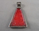 Sponge Coral Gemstone Pendant 925 Sterling Silver  H059-3