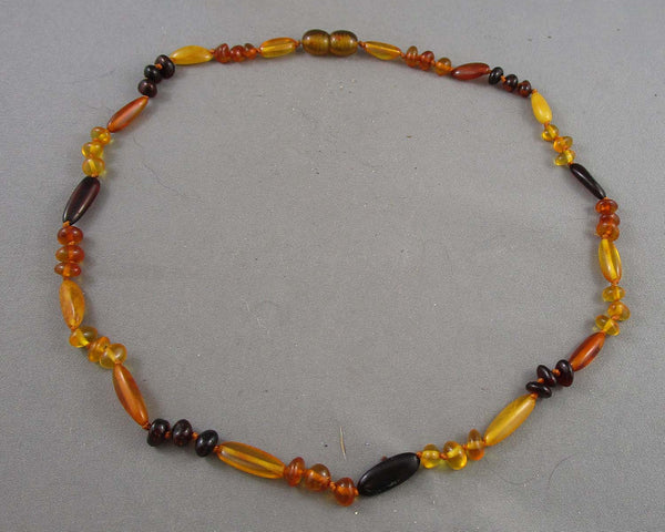 Amber Necklace 18" Vintage H059-9