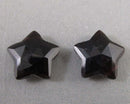 Faceted Obsidian Star Bead (Drilled) 14mm 2pc (C412)
