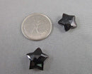 Faceted Obsidian Star Bead (Drilled) 14mm 2pc (C412)