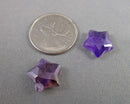 Faceted Ametyst Star Bead (Drilled) 14mm 2pc (C413)