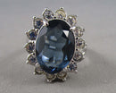 Sapphire CZ Ring Size 7 (Vintage) H098-3