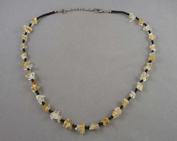 Citrine Crystal Necklace (Vintage) H059-15