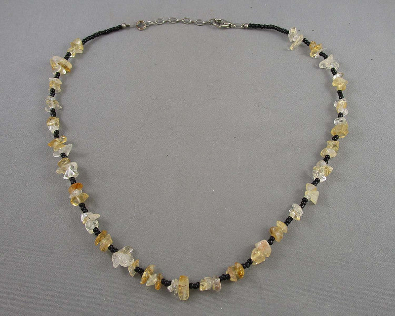 Citrine Crystal Necklace (Vintage) H059-15