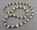 Calcite & Hematite Necklace (Vintage) H098-6
