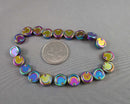 Rainbow Hematite 10mm Moon Beads (C402)