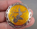Siam Sterling Silver Brooch Mekkala Goddess of Lightening (Vintage) H098-13