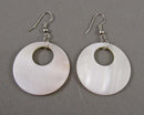 Mother of Pearl Gemstone Earrings Vintage H098-17