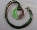 Glass Pendant Necklace (Vintage) H098-19