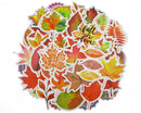Autumn Leaves Sticker Pack - Waterproof PVC Stickers 50pc J050
