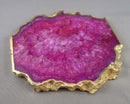 Quartz Crystal Slice with Gold Trim 1pc