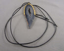 Agate Geode Gemstone Pendant Necklace (Vintage) H098-24