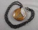 Mookaite Jasper Pendant Necklace (Vintage) H099-6