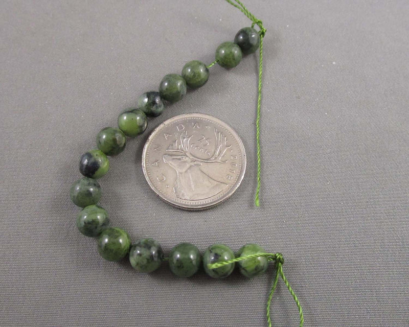Canadian Nephrite Jade Bead Strand Various Sizes