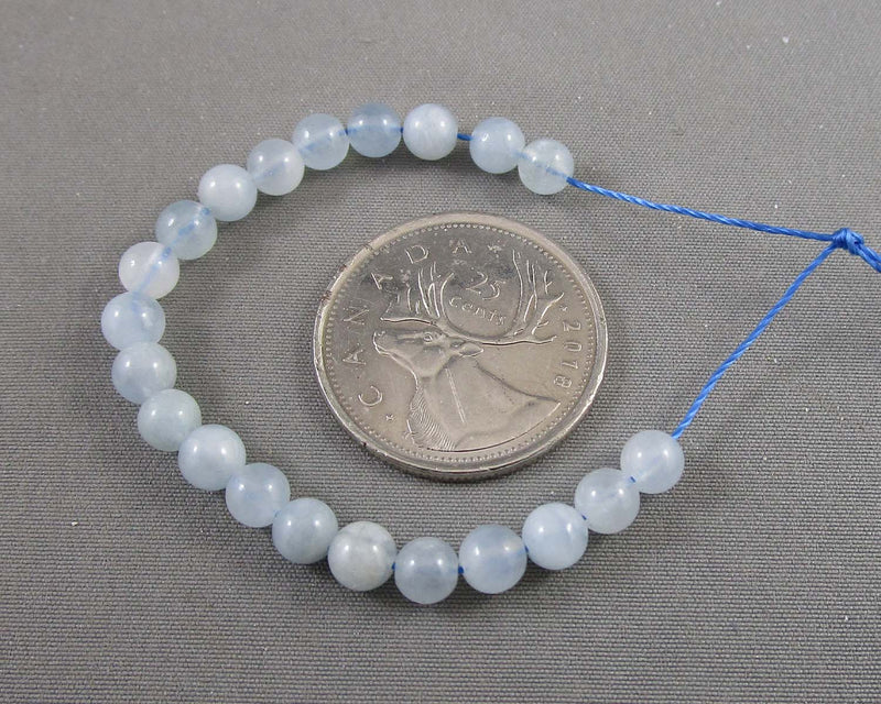 Aquamarine Beads Round Various Sizes