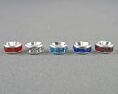 Rhinestone Rondelle Spacer Beads (Various Colors) 20pcs