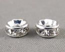 Clear Rhinestone Rondelle Spacer Beads 5mm 20pcs C387
