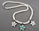 Shell Flower Necklace (Vintage) H081-4