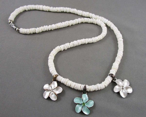 Shell Flower Necklace (Vintage) H081-4