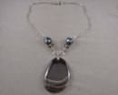 Agate Gemstone Necklace Vintage H081-5