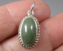 Jade Gemstone Pendant 925 Sterling Silver (Vintage) H100-3