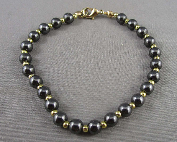 Hematite Gemstone Bracelet (Vintage) H081-9