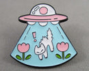 Kitty UFO Abduction Enamel Pin 1pc (BIN 57)