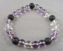 Fluorite & Lava Gemstone Bracelet (Vintage) H100-16