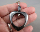 Hematite Gemstone Heart Pendant H100-21