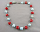 Magnesite Beaded Necklace (Vintage) H100-22