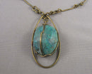 Chrysocolla Gemstone Pendant Necklace H017-1