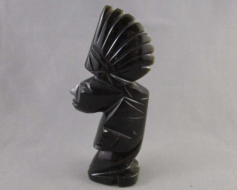 Goldsheen Obsidian Aztec Statue (Vintage) 1pc H017-3