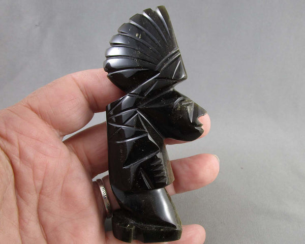 Goldsheen Obsidian Aztec Statue (Vintage) 1pc H017-3
