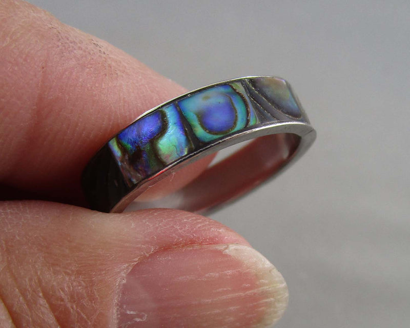 Abalone Shell Ring Size 9.5 (Vintage) H017-8