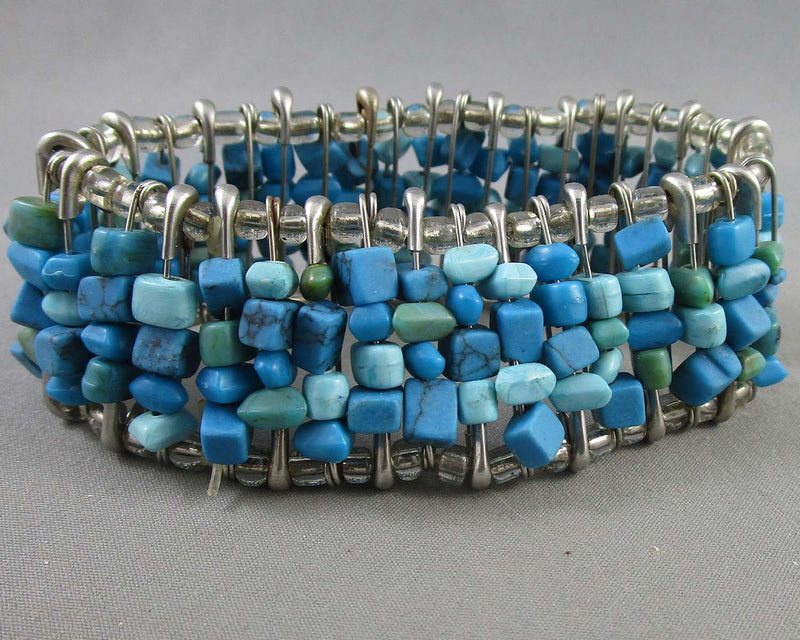 Blue Howlite Bracelet 1pc H017-10