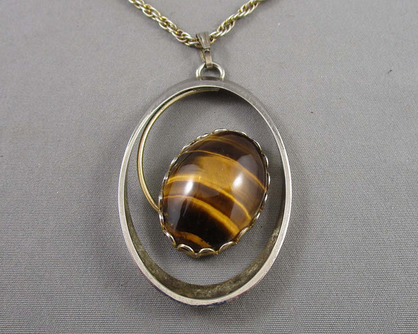 Tiger Eye Gemstone Necklace H017-16