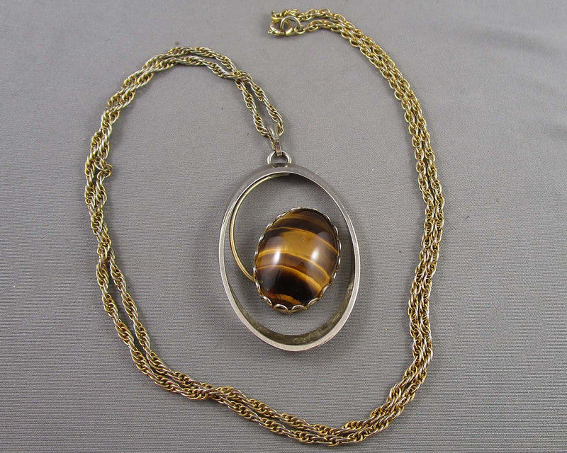 Tiger Eye Gemstone Necklace H017-16