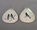 Bird Guitar Pick Earrings Vintage H100-33
