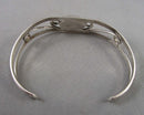 Turquoise Gemstone Sterling Silver Bangle (Vintage) H017-20
