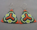 Handmade Seed Bead Earrings Vintage H102-2