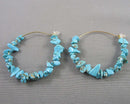 Blue Howlite Earrings Vintage H102-3