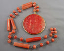 Calcite Crystal Necklace with Aztec Engraved Pendant (Vintage) H102-9