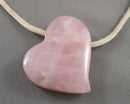 Rose Quartz Gemstone Pendant Necklace (Vintage) H102-13
