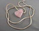 Rose Quartz Gemstone Pendant Necklace (Vintage) H102-13