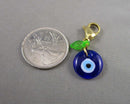 Lampwork Evil Eye Chakra Protection Zipper Pull 1pc C300
