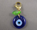Lampwork Evil Eye Chakra Protection Zipper Pull 1pc C300