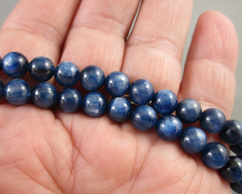 Premium Blue Kyanite Round Beads (Various Sizes)