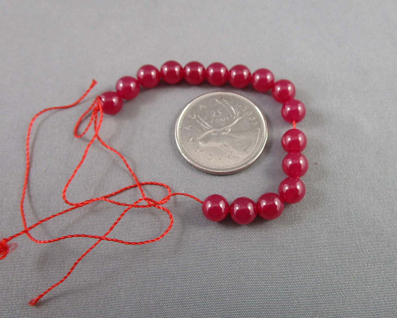 Ruby Round Beads (Lab Created) Various Sizes