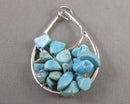 Magnesite Stone Pendant Vintage H044-5